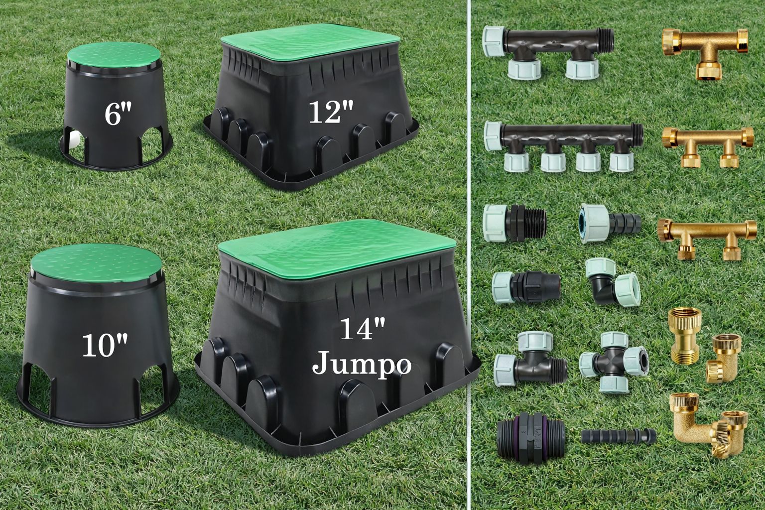 Irrigation Valve Box for Solenoid Valve Installation and Protection Irrigation valve box for solenoid valves in automatic watering system